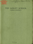 The Lesley School (1928-1929)