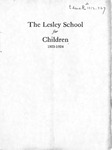 The Lesley School (1923-1924) by Lesley School