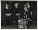 President McKenna at Threshold Commencement, 1987 by Lesley College