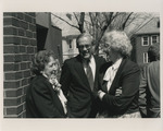 Eleanor DeWolfe Ludke, John Parker, and Nancy Isaacs at the Ludke Library Dedication, 1992 by Lesley College