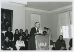 Senator John Kerry visiting Lesley College, 1996 by Lesley College