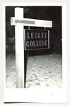 First Lesley College Sign (circa 1943)