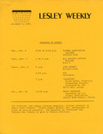 Lesley Weekly (November 5, 1972) by Lesley College