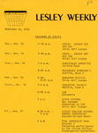 Lesley Weekly (November 12, 1972) by Lesley College