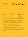 Lesley Weekly (January 7, 1973) by Lesley College