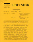 Lesley Weekly (March 18, 1973) by Lesley College