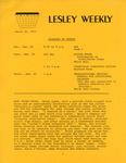 Lesley Weekly (March 25, 1973) by Lesley College