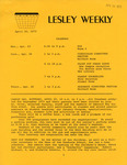 Lesley Weekly (April 22, 1973) by Lesley College