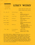 Lesley Weekly (April 29, 1973) by Lesley College