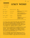 Lesley Weekly (May 6, 1973) by Lesley College