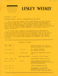 Lesley Weekly (September 7, 1973) by Lesley College