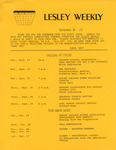 Lesley Weekly (September 14, 1973) by Lesley College