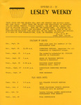 Lesley Weekly (September 21, 1973) by Lesley College