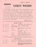 Lesley Weekly (October 26, 1973) by Lesley College