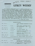 Lesley Weekly (December 7, 1973) by Lesley College