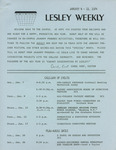 Lesley Weekly (January 4, 1974) by Lesley College