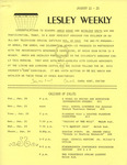 Lesley Weekly (January 18, 1974) by Lesley College