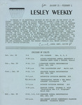 Lesley Weekly (January 25, 1974) by Lesley College