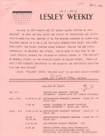 Lesley Weekly (May 3, 1974) by Lesley College