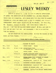 Lesley Weekly (May 10, 1974) by Lesley College