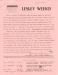 Lesley Weekly (May 17, 1974) by Lesley College