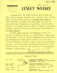 Lesley Weekly (May 24, 1974) by Lesley College