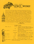 Lesley Weekly (October 31, 1974) by Lesley College