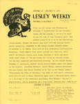 Lesley Weekly (November 22, 1974) by Lesley College