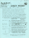 Lesley Weekly (January 22, 1975) by Lesley College