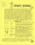 Lesley Weekly (March 5, 1975) by Lesley College