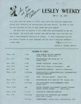 Lesley Weekly (May 8, 1975) by Lesley College