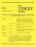 The Lesley Weekly (October 12, 1978) by Lesley College