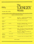 The Lesley Weekly (October 26, 1978) by Lesley College