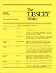 The Lesley Weekly (November 16, 1978) by Lesley College