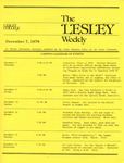 The Lesley Weekly (December 7, 1978) by Lesley College