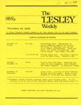 The Lesley Weekly (December 14, 1978) by Lesley College