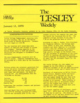 The Lesley Weekly (January 11, 1979) by Lesley College