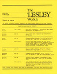 The Lesley Weekly (March 8, 1979) by Lesley College