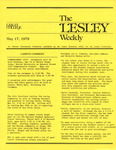 The Lesley Weekly (May 17, 1979) by Lesley College