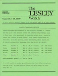 The Lesley Weekly (September 13, 1979) by Lesley College