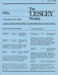 The Lesley Weekly (September 27, 1979) by Lesley College