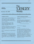 The Lesley Weekly (October 18, 1979) by Lesley College