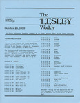 The Lesley Weekly (October 25, 1979) by Lesley College