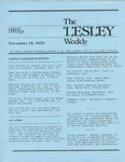 The Lesley Weekly (November 15, 1979) by Lesley College