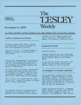 The Lesley Weekly (December 6, 1979) by Lesley College