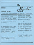 The Lesley Weekly (December 13, 1979) by Lesley College