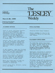 The Lesley Weekly (March 20, 1980) by Lesley College