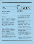 The Lesley Weekly (March 27, 1980) by Lesley College