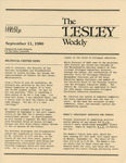 The Lesley Weekly (September 11, 1980) by Lesley College