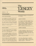 The Lesley Weekly (November 13, 1980) by Lesley College